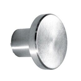 Ciss platte ronde knop RVS