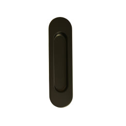 Ovale greep 150x40mm mat zwart