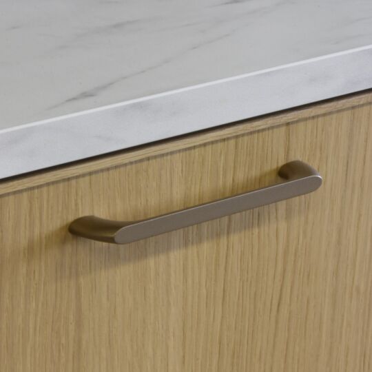 Greep afgerond 11x160x182mm Messing gecoat