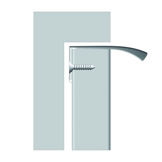 Greep Edge Straight 40mm Hoogglans aluminium leverbaar in 3 lengte maten