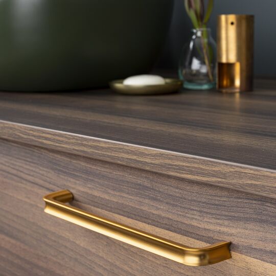 Greep Lipp mat messing leverbaar in 2 lengte maten