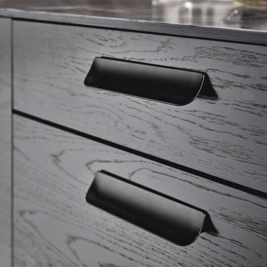 Greep Slope 180x160x25mm Mat zwart