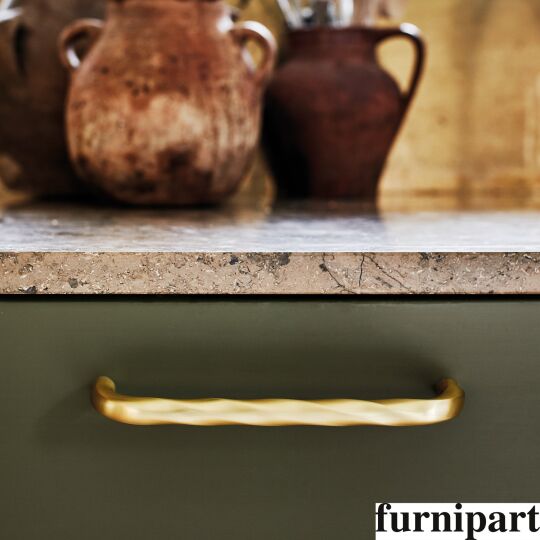 Greep twisted 12x160x172mm Zwart