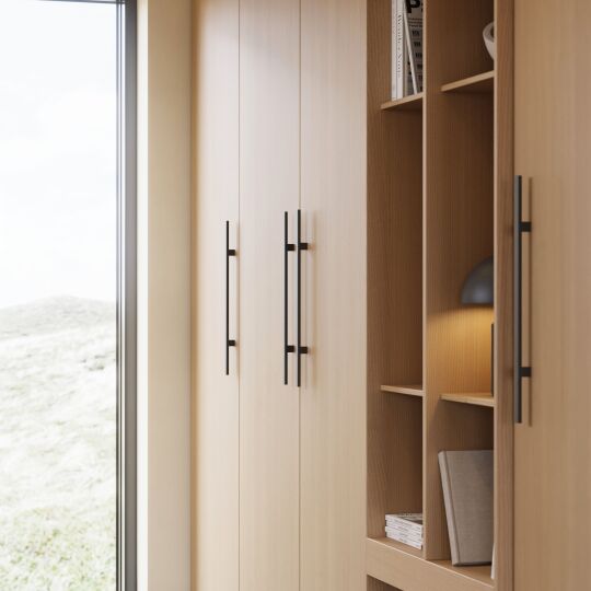 Houten greep Japan Zwart 160mm en 224mm