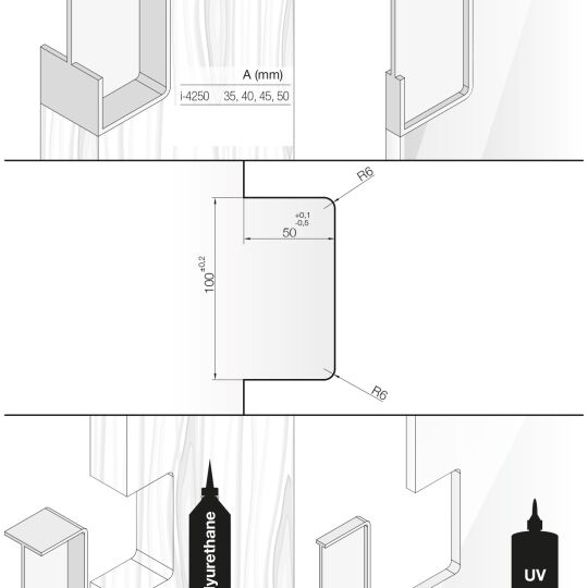 I-4250 Schuifdeurgreep 50mm RVS