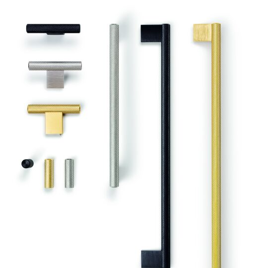 Knop Graf klein Ø10mm H-33mm alu. Messing