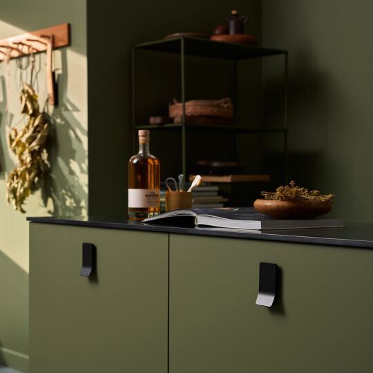 deurknop zwart knopjes voor kastjes