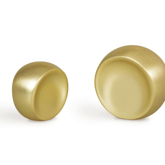 Knop rond Ø 24mm H-23mm mat messing