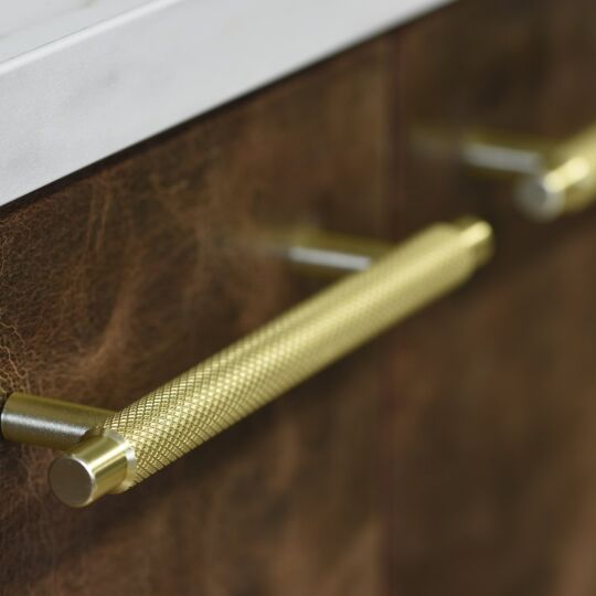 Manor greep 14mm goud kleur  leverbaar in 2 lengte maten