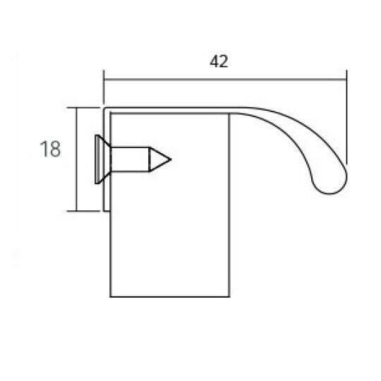 Profiel greep Ona Gun Metal  leverbaar in 5 lengte maten