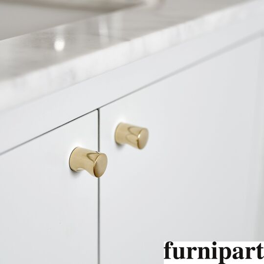 Stiftknop Ø 21 H-26mm Onbehandeld messing