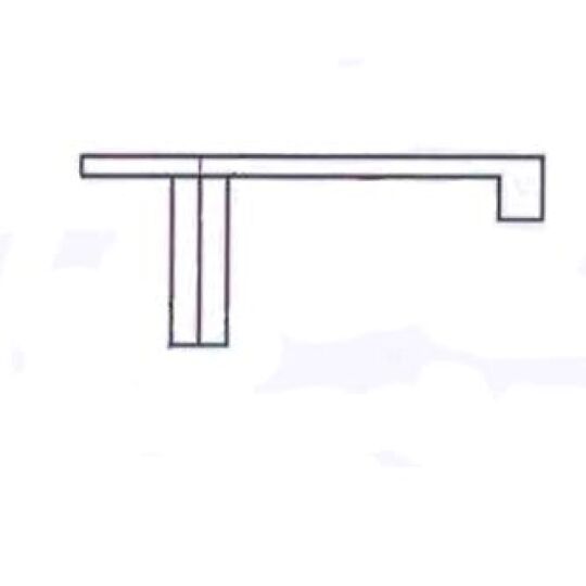 Zenith greep 128x160mm oud tin